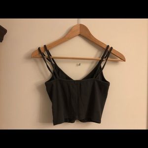 urban outfitters double strap gray crop top